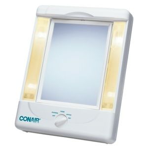 Two-Sided Lighted Makeup Mirror